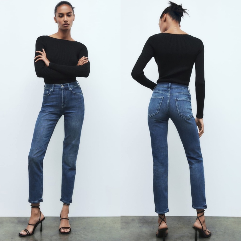 NWT Zara ZW The Slim Cropped Jeans